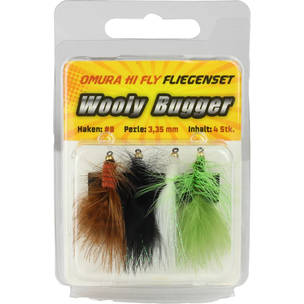 FTM Omura Hi-Fly Fliegenset Wooly Bugger 1 #8