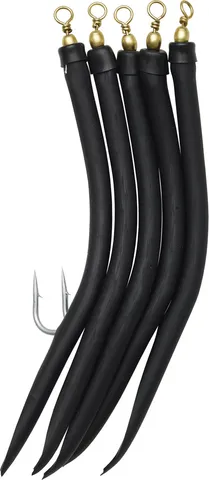 Kinetic Gummi-Makk Fertigmontagen #4/0 Black 5pcs