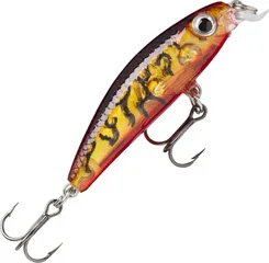 Rapala Ultra Light Minnow Crankbait 4cm 3g Glass Amber Tiger UV
