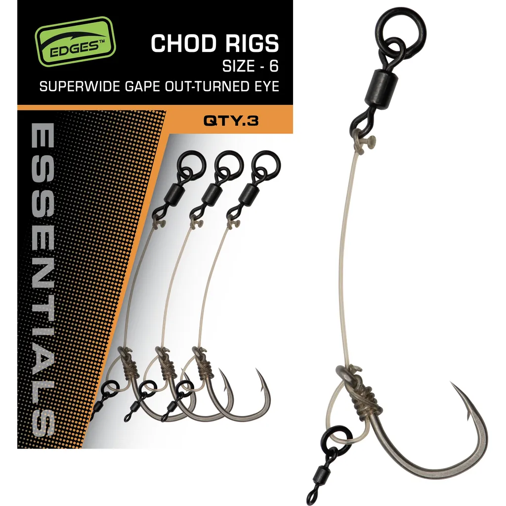 Fox Edges SWOG Chod Rigs #4 13.6kg 3pc
