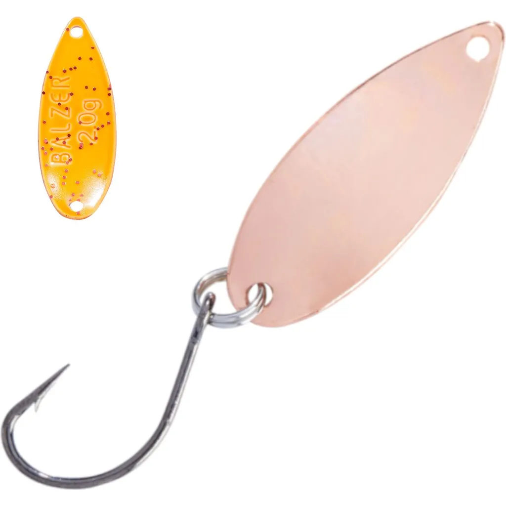 Balzer Metallica Catcher Blinker 2.5cm 2g Hellkupferfarben-Orange-Glitter