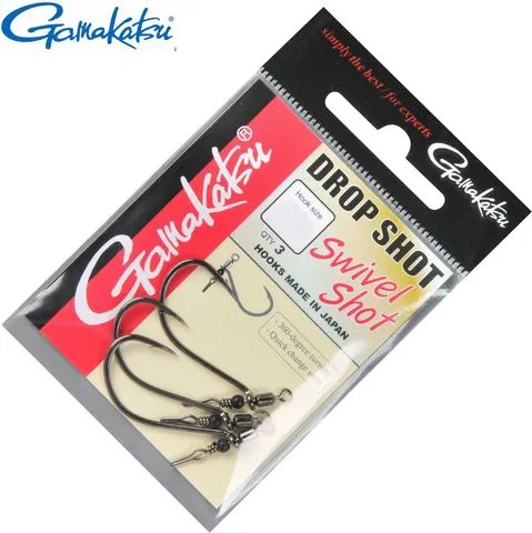 Gamakatsu Hook Swivel Shot Hooks 2/0 Dropshot