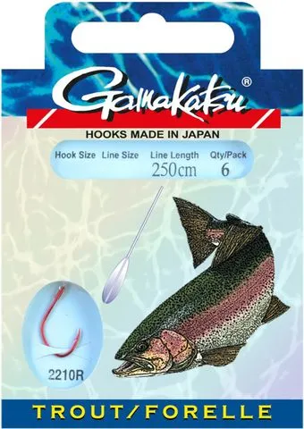 Gamakatsu Forelle Ready-made Rigs LS-2210 6pcs 250cm Single Hook
