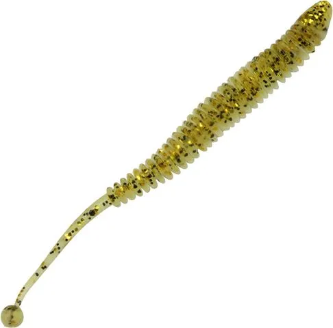 FTM Omura Baits Snake Softbait 8.4cm 1.4g Knoblauch weiß-goldfarben mit Glitter