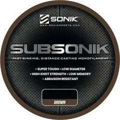 Sonik Subsonik Monofilament-Schnur 1200m 0.28mm 5.44kg Brown