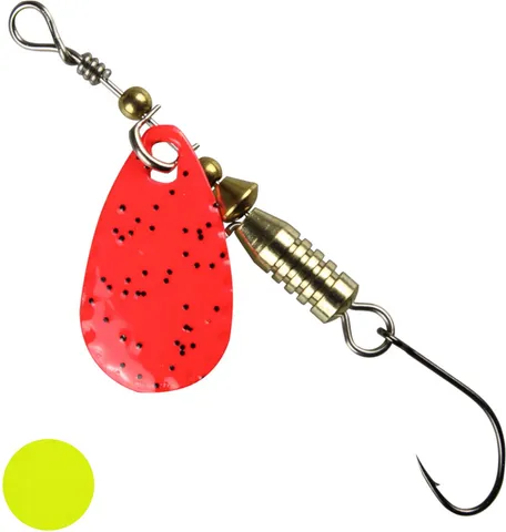 FTM Forellen Blinker Inline-Spinner 4g Rot Glitter / Gelb