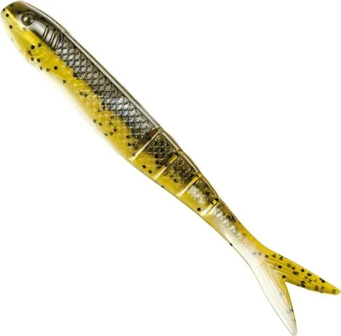 Strike King Blade Minnow Softbait 11.5cm Green Pumpkin Pearl Belly