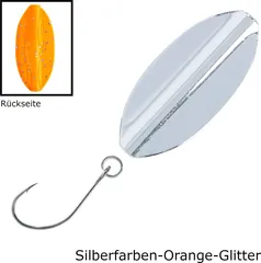 Balzer Metallica Inliner Spoon 2.5cm 1.9g Silberfarben-Orange-Glitter