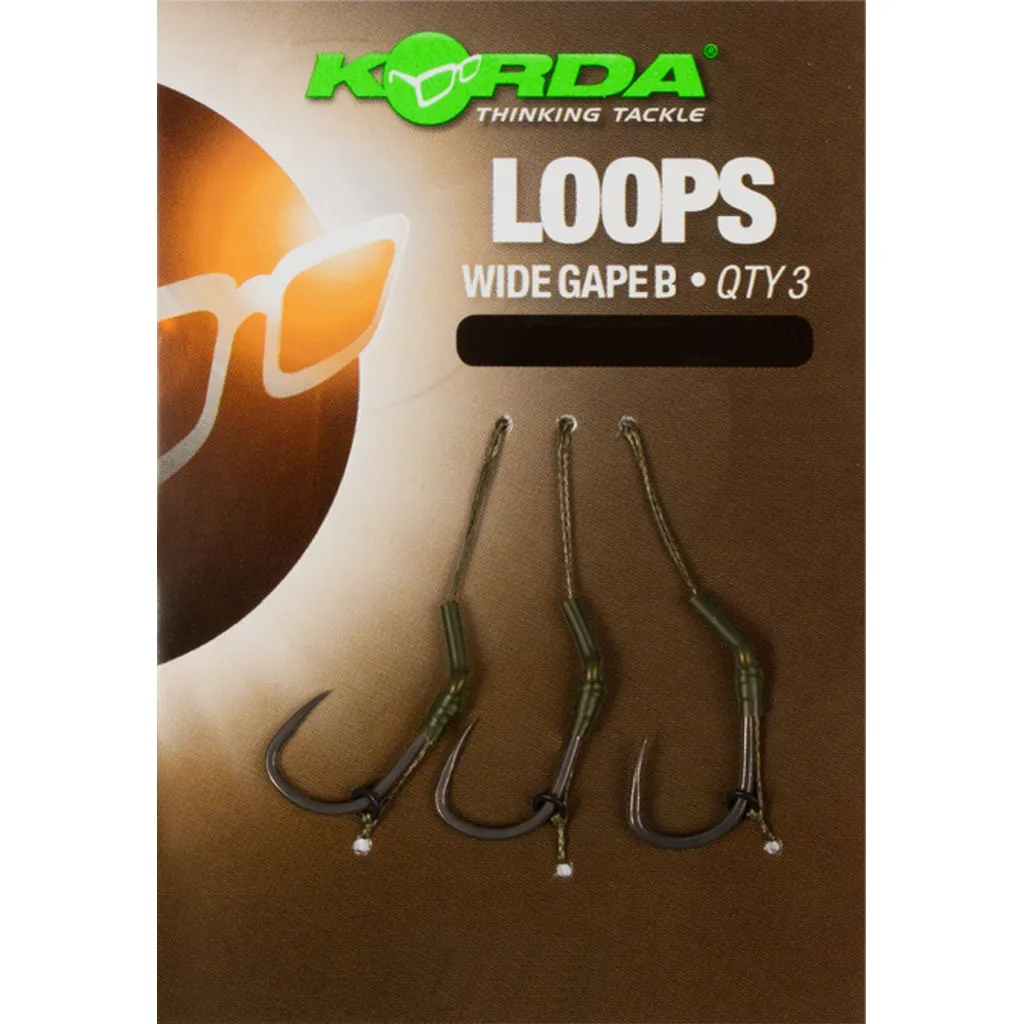 Korda Loop Rigs DF Wide Gape 18lbs #8
