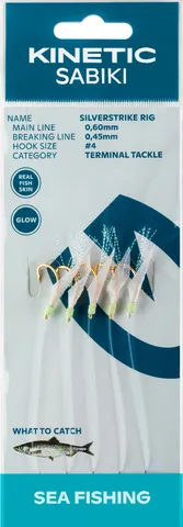 Kinetic Sabiki Silverstrike Ready-made Rigs #4 130cm 0.60mm 0.45mm