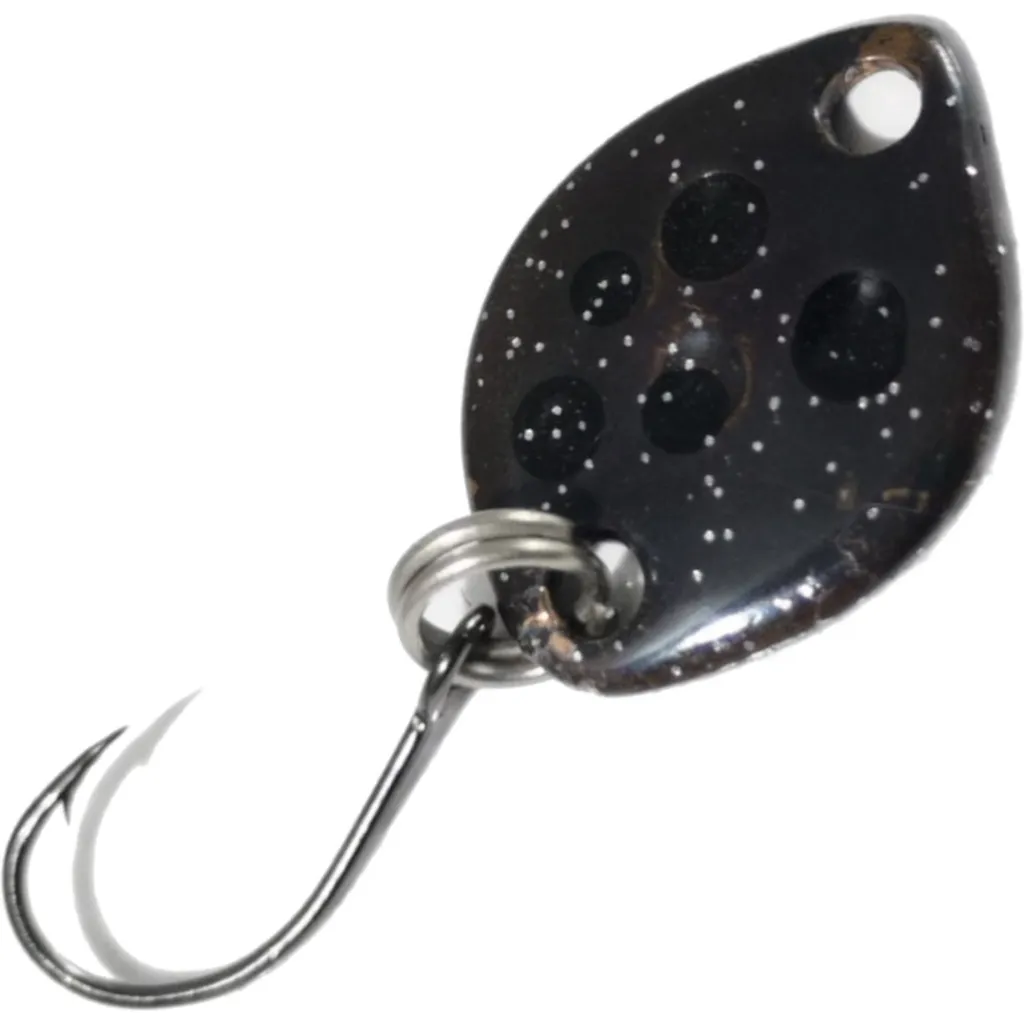 Troutwerk Spoon Blinker Schwarz/Schwarze Punkte
