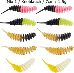 Balzer Trout Collector Forellenwürmer 7cm Mix 1 Knoblauch