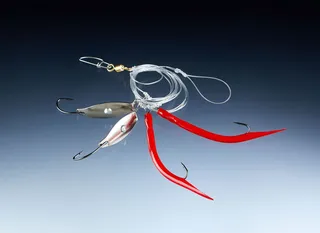Balzer Gummi Makk-Dorschblinker System Ready-made Rig #4/0 165cm Weinrot
