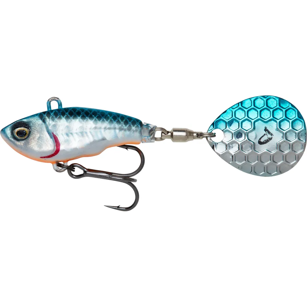 Savage Gear Fat Tail Spin NL Spin Tail 6.5cm 12.5g Blue Silver