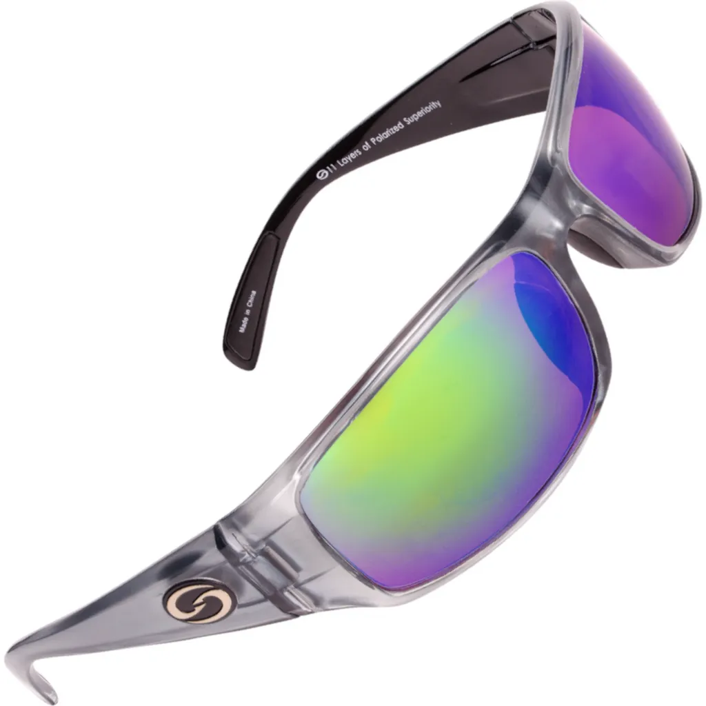 Strike King S11 Optics Sunglasses Green Grey/Clear Metallic