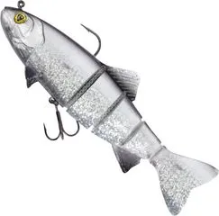Fox Rage Replicant Trout Swimbait 18cm 110g Jointed UV Silver Bleak