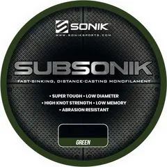 Sonik Subsonik Monofilament-Schnur 1200m 0.35mm 8.16kg Green