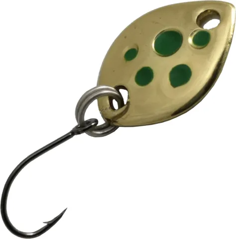 Troutwerk Spoon 1.2cm 0.8g Gold-Coloured/Green Dots