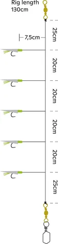 Kinetic Sabiki Circle Hook Ready-made Rigs #4 130cm 1pc