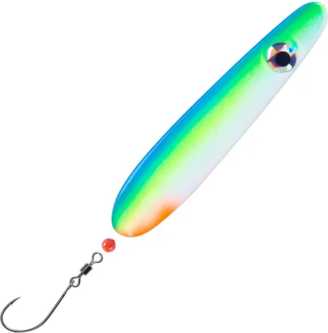 Troutwerk Inline Blinker Meerforellenköder 93291 7,4cm 22g Blau Gelb Grün Weiß