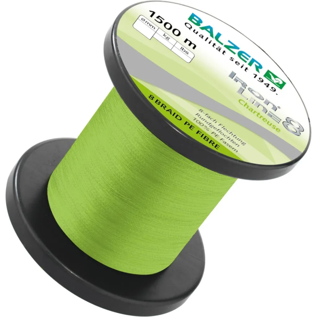 Balzer Chartreuse Iron Line Geflochtene Angelschnur 0.12mm 9.8kg 1500m