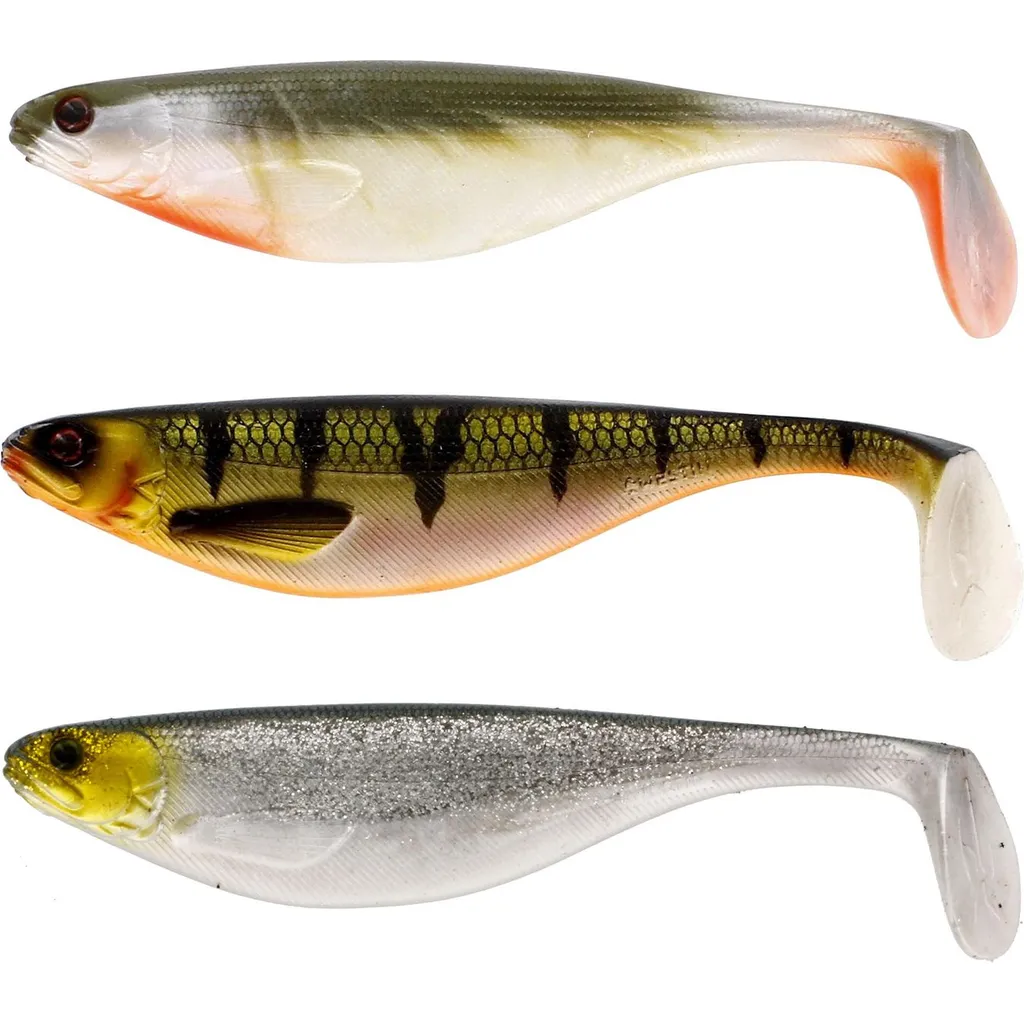 Westin ShadTeez Gummifisch 9cm 7g 3pc Mix Bass Orange. Bling Perch. Headlight