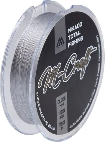 Mikado M-Craft Braid - 0.08mm, 4.51kg, 150m, Steel Gray, 1 spool
