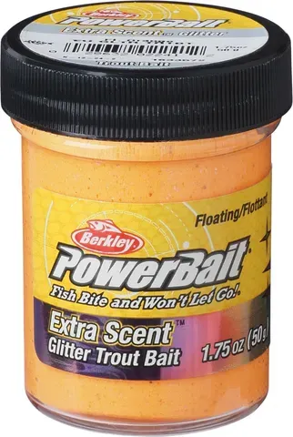 Berkley PowerBait Glitter Forellenpaste 50g Fluo Orange