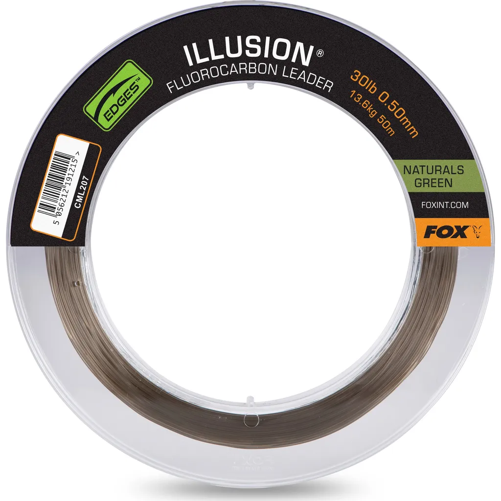 Fox Illusion Fluorocarbon Leader 13.6kg 50m 0.50mm Naturals Green