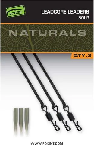Fox Edges Naturals Leadcore Leaders 75cm 23kg 3pcs