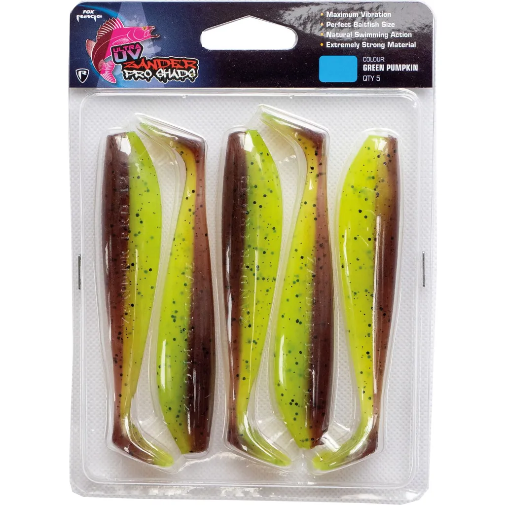 Fox Rage Zander Pro Ultra UV Gummifische 7.5cm Green Pumpkin