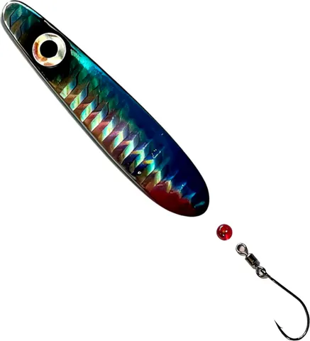 Troutwerk 15g Inline Blinker - Meerforellenblinker Schwarz/Blau/Holo