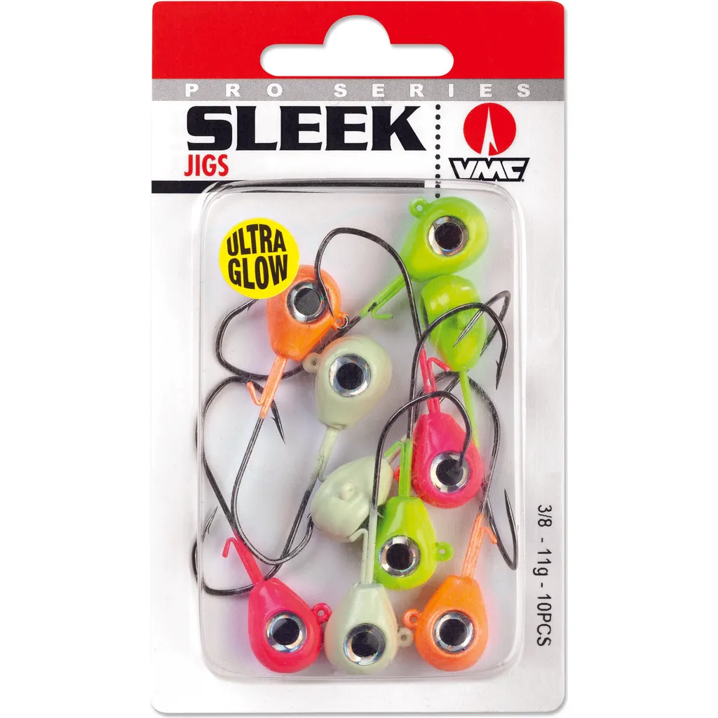 VMC 7158 Sleek Jig 14g #3/0 Assorted Glow