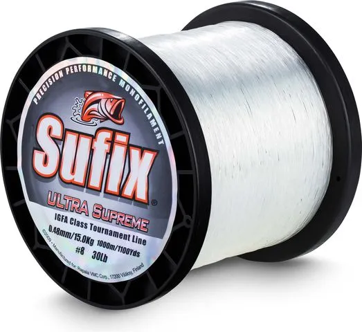 Sufix Ultra Supreme Igfa Monofilament Line 0.48mm 15kg 1000m Fluro Yellow