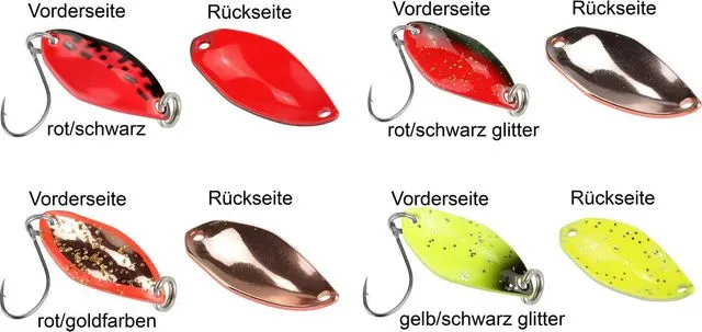 FTM Spoon Fly Köder-Set 4 1.2g Single Hook