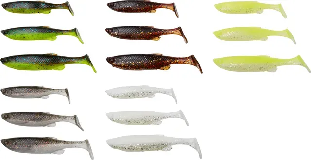 Savage Gear Fat Minnow T-Tail Kit 36 Pieces 7.5/9/10.5cm T-Tail Shad