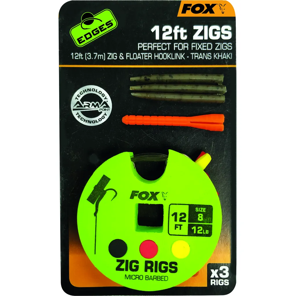 Fox Edges Zig Ready Rigs 12ft 5.44kg 3pcs #8