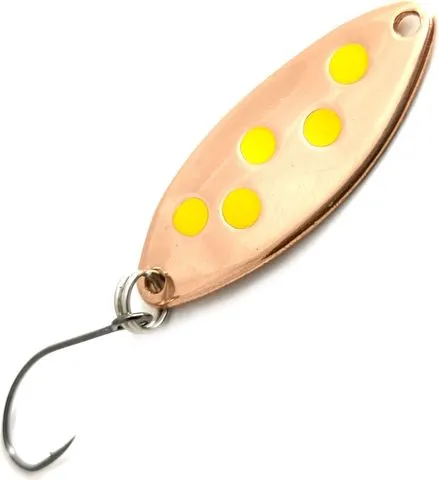Troutwerk Spoon 2.5g 3.3cm Kupferfarben Gelbe Punkte