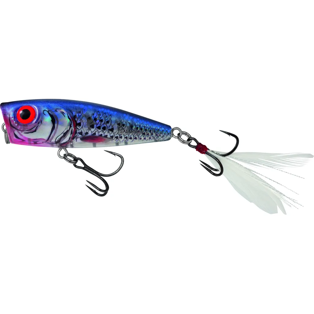 Salmo Rattlin' Pop Floating Oberflächenköder 7cm 12.5g Clear Blue Shiner