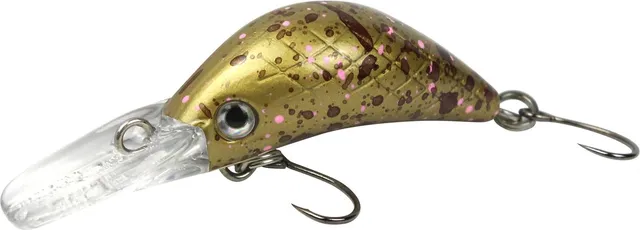 FTM Masu Security Wobbler 3cm 1.6g Goldfarben Dunkel Gepunktet UV
