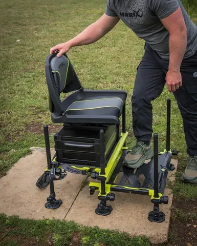 Matrix F25 Pro Swivel Seatbox Lime Edition 13.5kg 76.1cm Aluminium