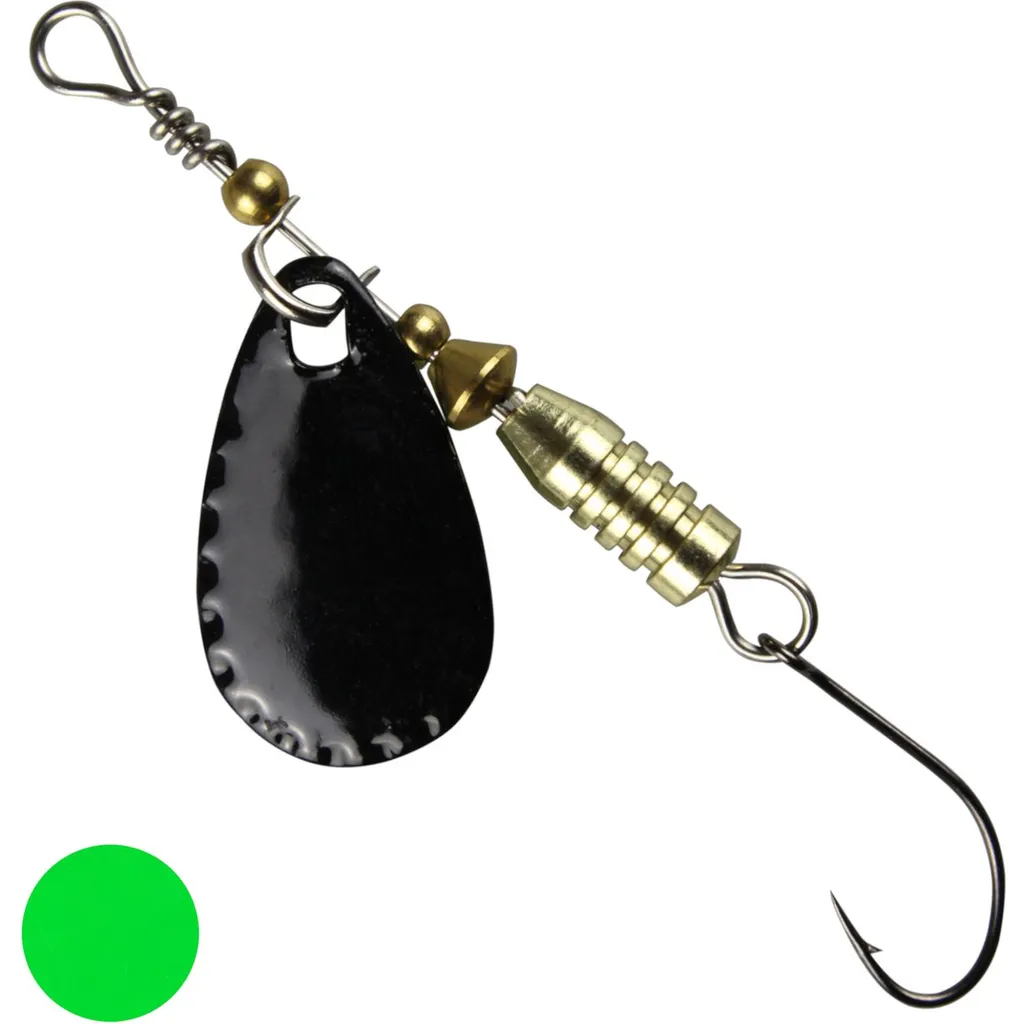 FTM Forellen Blinker Inline-Spinner 4g Schwarz / Grün