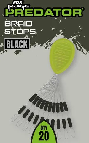 Fox Rage Predator Braid Stops 10pcs Black