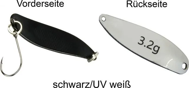 FTM Spoon Hammer Spoon 3.2g Tumbling Black/UV White