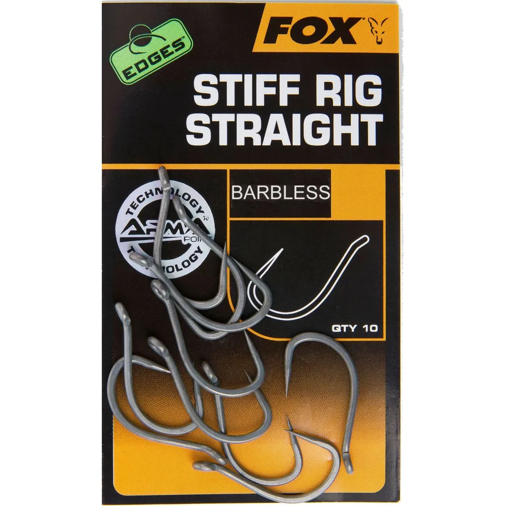 Fox Edges Armapoint Stiff Rig Straight Hooks #8B Widerhakenlos