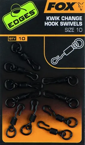 Fox Edges Kwik Change Hook Swivels 10 10pcs