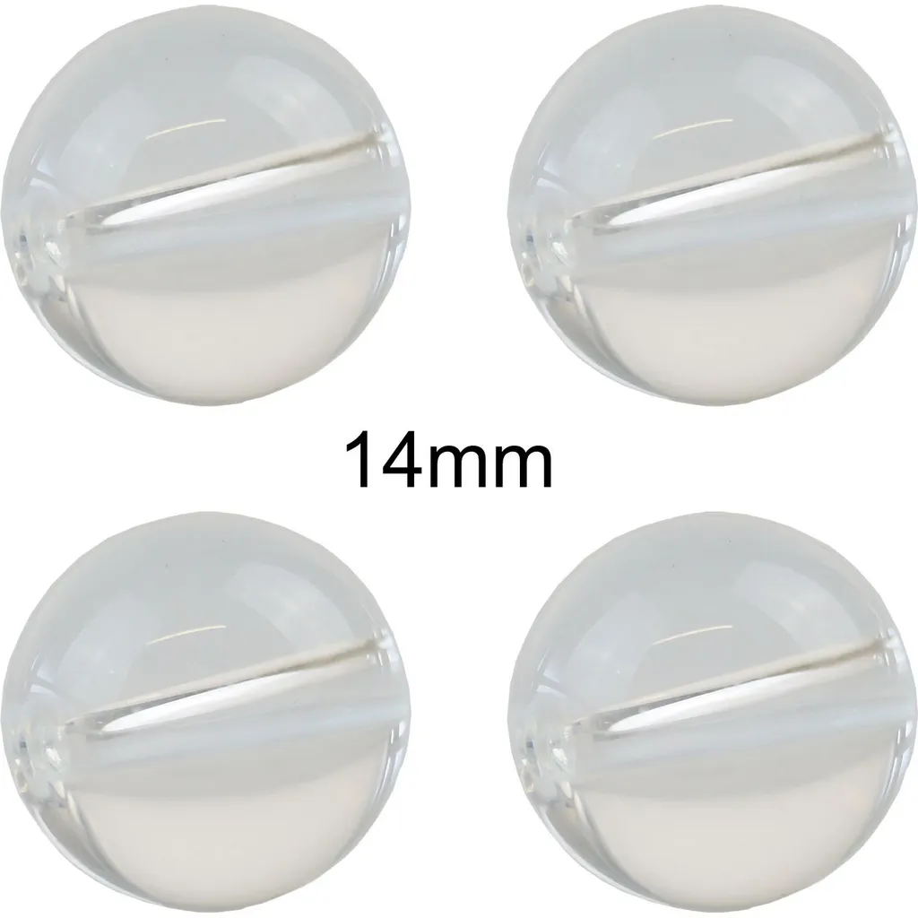 Pilkmaxx Transparente Glasperlen 14mm 4er