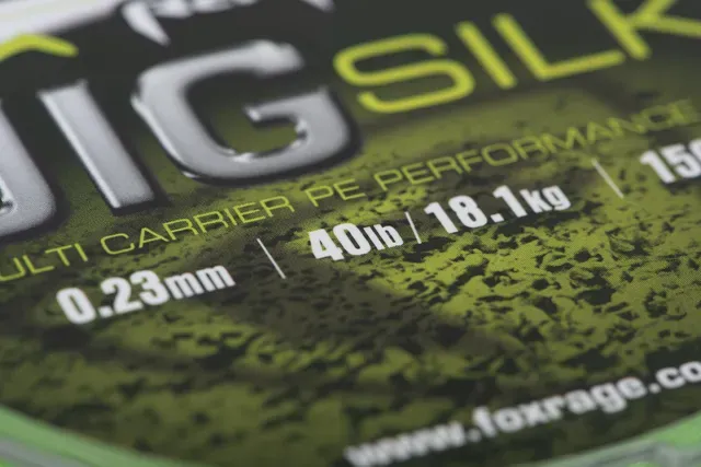 Fox Rage Jig Silk Braided Line 0.23mm 18.1kg 120m Fluro Green