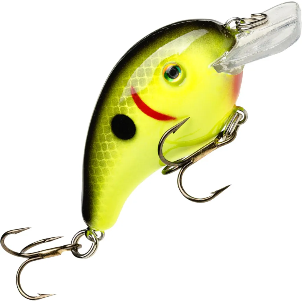 Strike King Pro-Model Series 1 Crankbait 6.5cm 10.6g Black Back Chartreuse