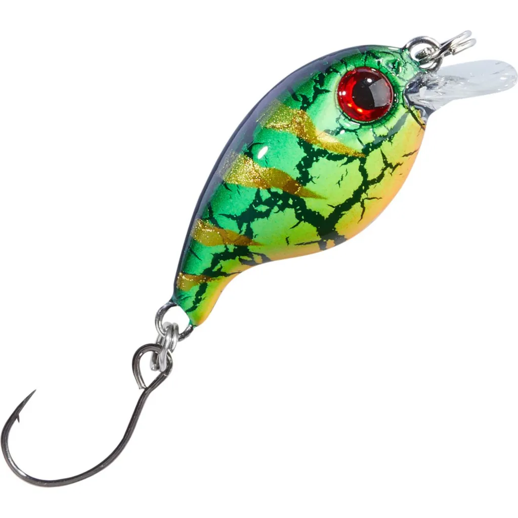 Balzer Trout Attack Crank Wobbler Thunder 3cm 2g Grün-Schwarz-Goldfarben